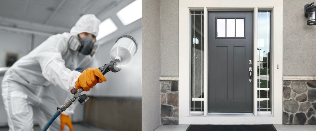 UPVC Door Spraying in Hinckley