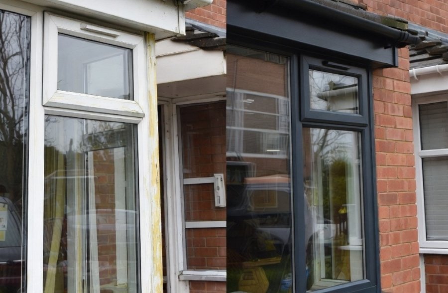 UPVC Window Spraying: Before and After